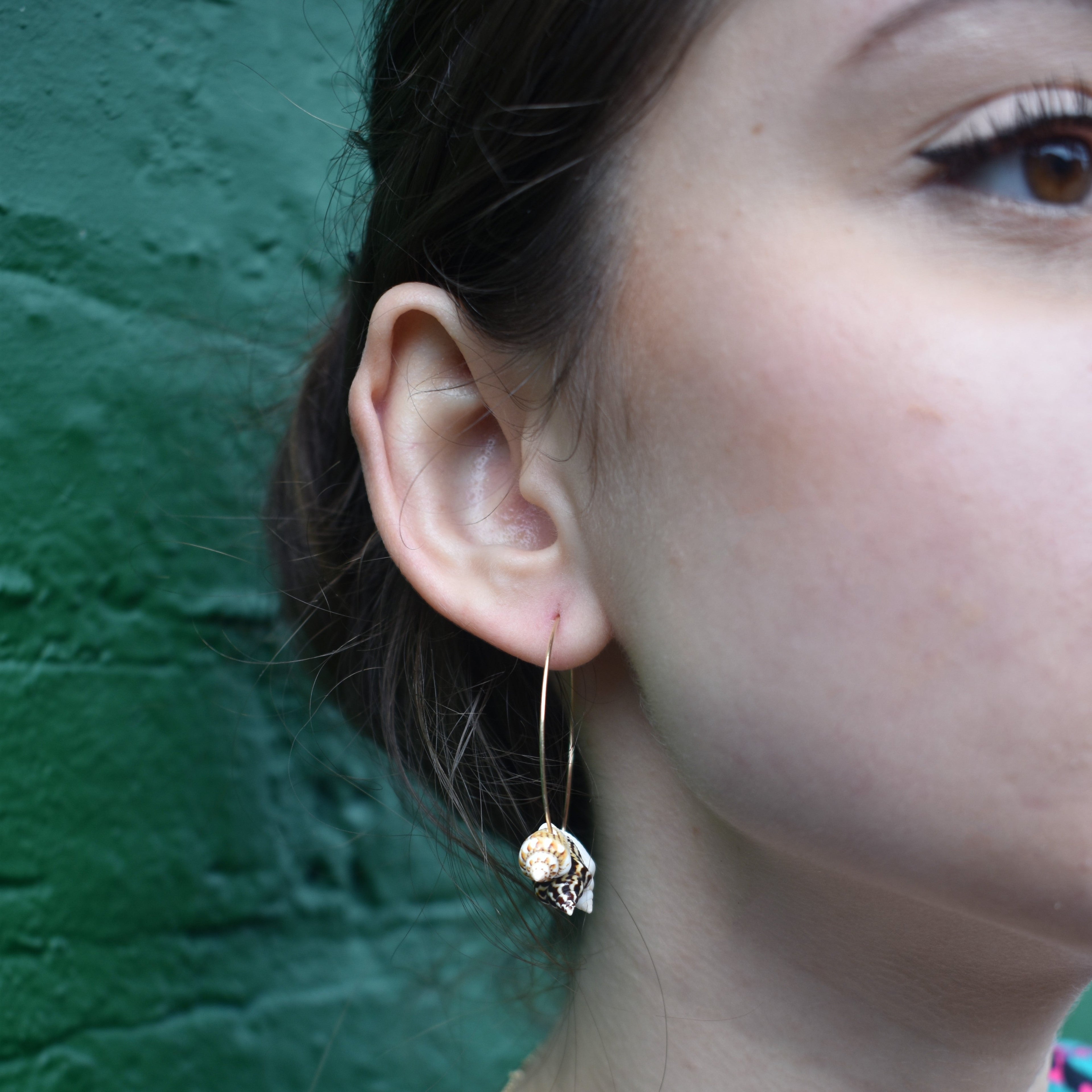 Purple Freshwater Single Pearl Huggie Earrings | by Ifemi Jewels